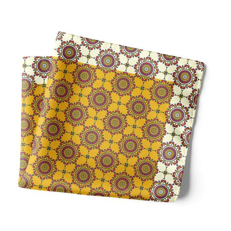 Chokore Yellow & Off white Silk Pocket Square - Indian at Heart Range