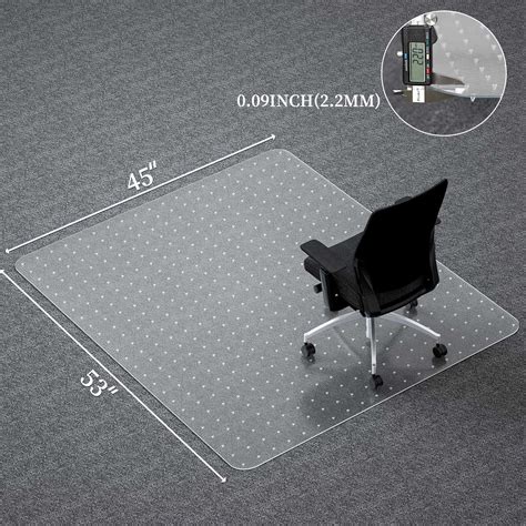 Naturei Office Chair Mat for Carpeted Floor, 45?Ç¥ x 53?Ç¥ Large Floor ...