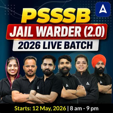 PSSSB Jail Warder Syllabus and Exam Pattern 2026, Download PDF