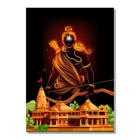 Ram Artwork with Ram Mandir – CRAFTICO