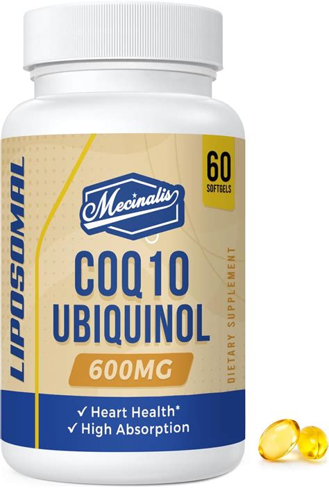Amazon.com: Liposomal CoQ10 Ubiquinol 600mg Softgels | Superior Absorption Ubiquinol CoQ10 ...
