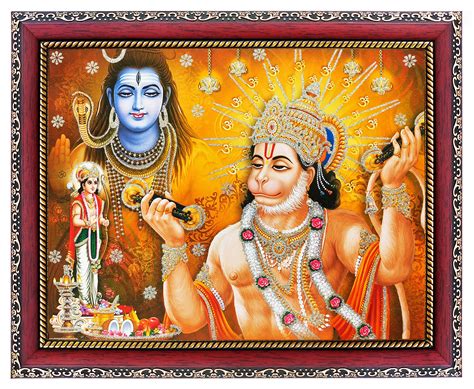 Buy KHANNA Hanuman/bajrangbali ji Praying shri ram ji with Shiva/shivji ...
