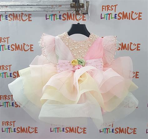Beaded Fluffy Birthday Party Dress – First Little Smile