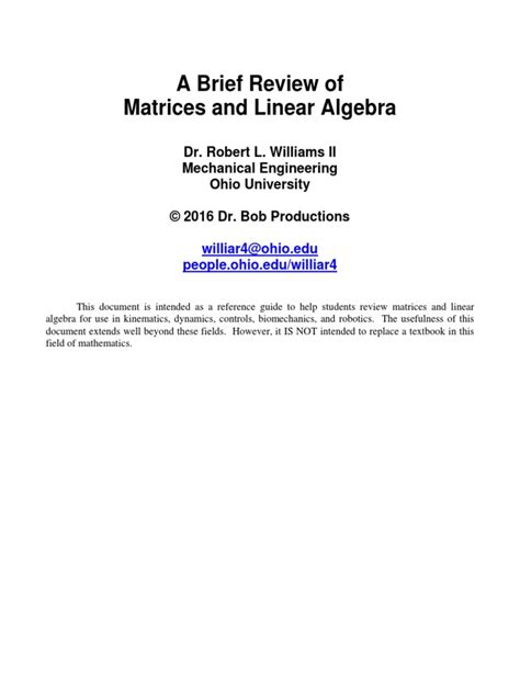 Image result for Matrix Algebra PDF