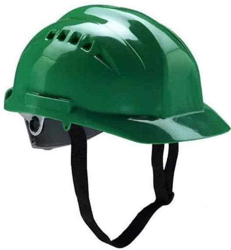 UDYOGI Ultra Vent 7000 Series HDPE Plastic Safety Helmet Green Safety ...