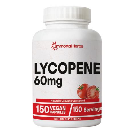Immortal Herbs Lycopene Supplement for Men 60mg, 150 Capsules, Natural ...
