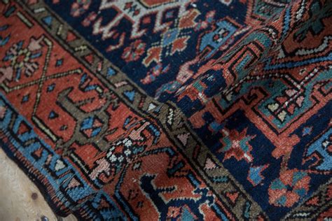 Vintage Karaja Persian Rug 3'4" x 4'5" | Blue, Green | c. 1940s