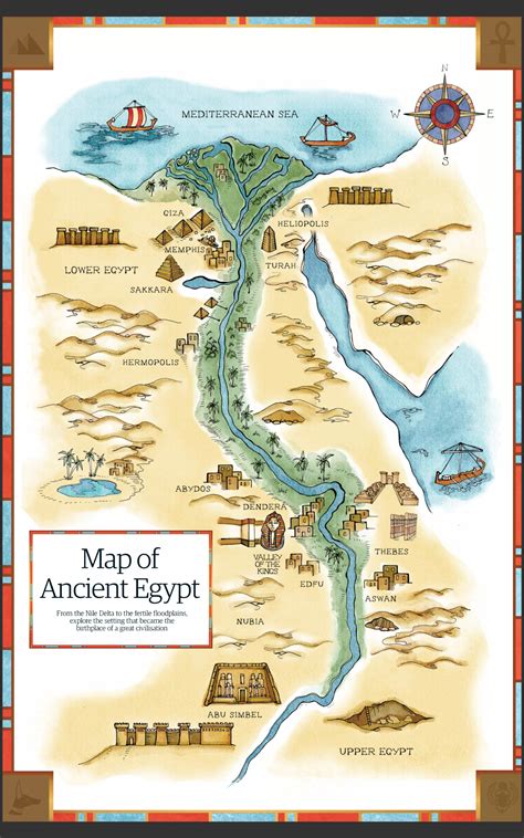 Pin by Errard on Tatouages | Egypt map, Ancient egypt map, Ancient egypt