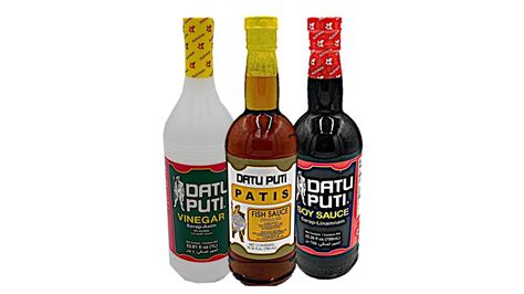 Datu Puti Vinegar, Soy Sauce, Fish Sauce Value Pack, Condiments, 1 Each ...