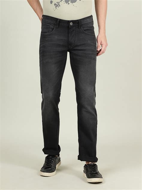 Shop Black Solid Mid Rise Casual Slim Fit Jean Online India – Crocodile