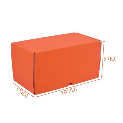 Pizza Box (Orange + White) - 10 x 5 x 5 Inch | Packaging Boxes