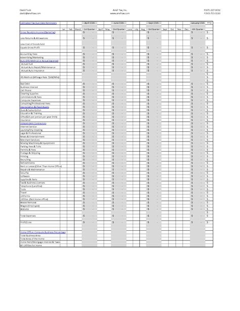 Tax Organizer Template Excel