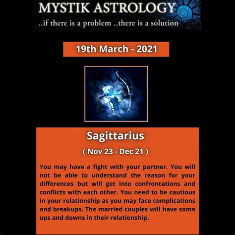Mystik Astrology - MYSTIK ASTROLOGY. Daily Horoscope 19th March 2021 # ...