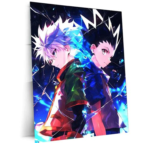 Anime Metal Poster | Hunter x Hunter – Gon & Killua Shattered Energy D ...