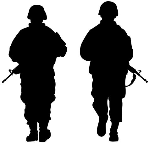 Military silhouette clip art