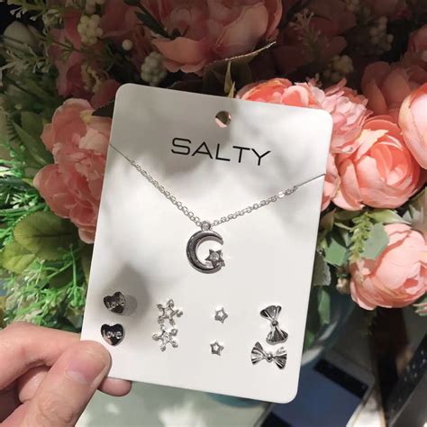 Crescent Necklace and Set of 4 Studs Combo | Salty – Salty Accessories