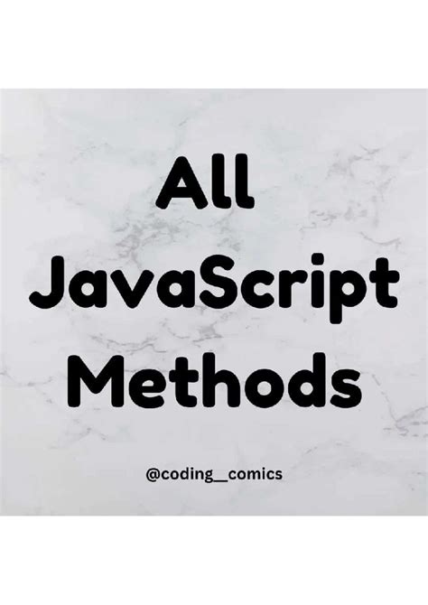 Java Script Method - Zbsksjna - All JavaScript Methods @coding_comics ...