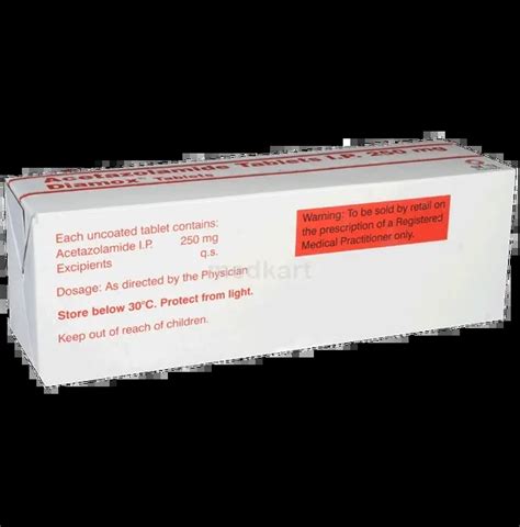 Buy Diamox 250mg Tablet Online at Best Price – Generic Alternative ...
