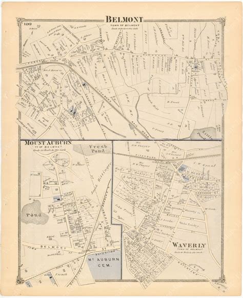 Belmont, Massachusetts 1875 – WardMaps LLC