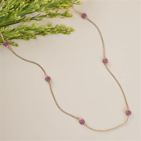Crimson Charm Chain – Opal Touch