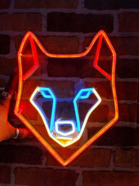 Wolf Face Personalized LED Neon Sign | Custom Neon Light Boards – Eurotex