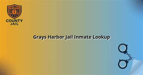 Grays Harbor Jail Inmate Lookup