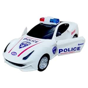 VGRASSP Door Opening Police Car Toy for Kids - Bump and Go Cop Car with ...
