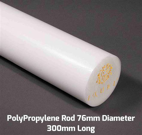 EXUBE Polypropylene Rod 76mm Diameter 300mm Long Electronic Components ...