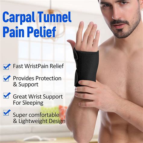 Fereesaoi Carpal Tunnel Wrist Brace Night Support - Left Hand Wrist Splint for Carpal Tunnel ...