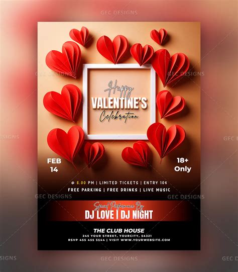 Valentine Flyer Template Valentine Flyer PSD, High Quality Free PSD