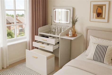 Built In Dressing Table Storage Ideas For Small Bedrooms