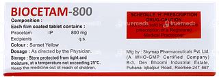 Biocetam 800 MG | Order Biocetam 800 MG Tablet Online at Truemeds