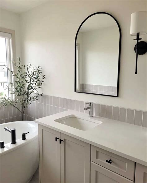 Bathroom Tile Half Wall Height at Ronnie Baker blog