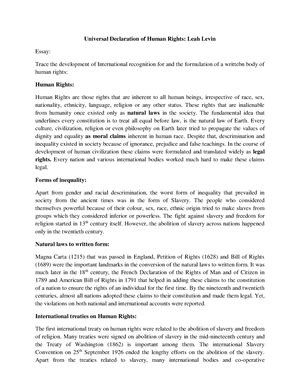 30 basic human rights list english - 30 Basic Human Rights List ...