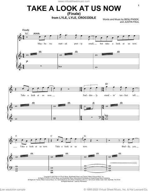 Take A Look At Us Now (Finale) (from Lyle, Lyle, Crocodile) sheet music ...