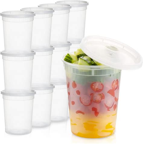 Amazon.com: CONTAIN FRESH Deli Containers with Lids, Food Storage ...