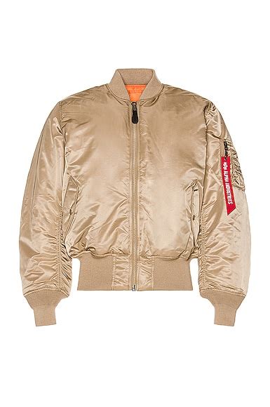 ALPHA INDUSTRIES MA-1 Bomber Jacket in Vintage Khaki | FWRD