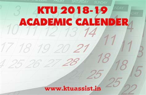 KTU 2018-19 ACADEMIC CALENDER - KTU ASSIST