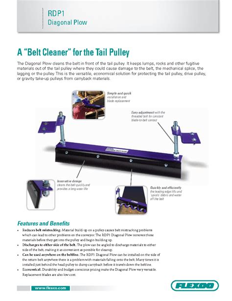RDP Diagonal Plow: Efficient Belt Cleaning Solutions & Specs - Studocu
