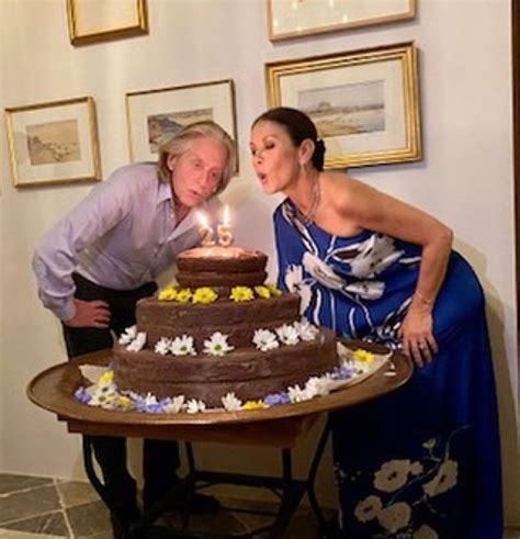 Michael Douglas, Catherine Zeta-Jones Celebrate Birthday with Big Cake