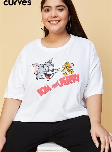 Buy Women Tom & Jerry Printed Crop T-shirt Online at just Rs. 599.0 ...