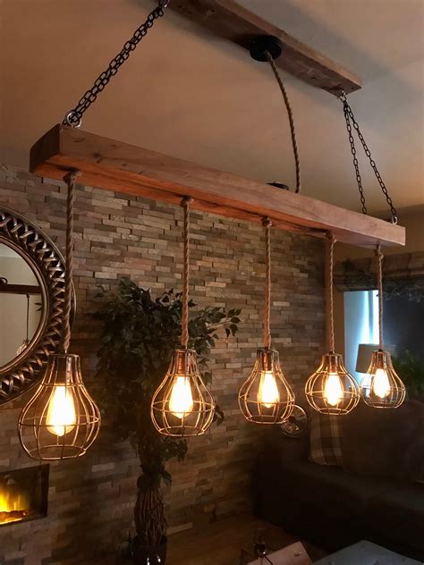 Stunning Rustic solid reclaimed wooden beam ceiling light | Etsy