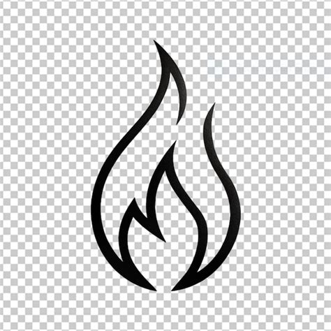 Premium PSD | Fire flame in outline png