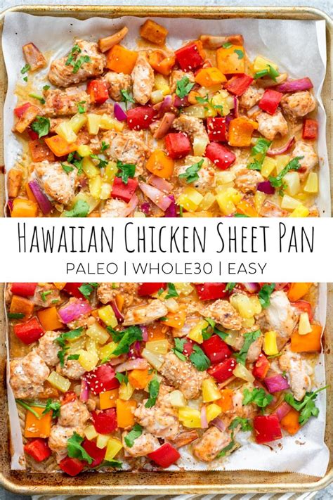 mediterranean diet hawaiian chicken sheet pan