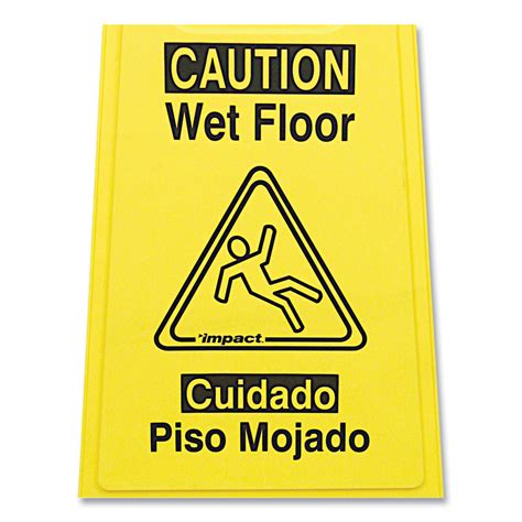 Impact® English/Spanish "Caution Wet Floor" Sign | Able Paper ...