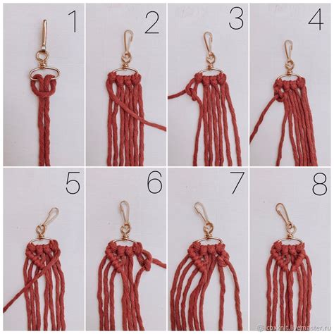 Rezultat imagine pentru DIY Macrame Keychain Free Pattern