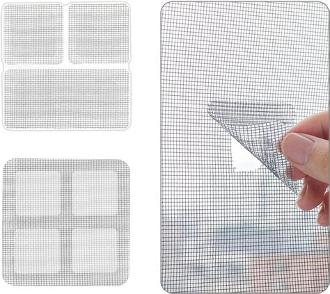 Window Screen Repair Kit Door Window Screen Repair Tape, 6 Pcs Strong Self-Adhesive Screen Tape ...