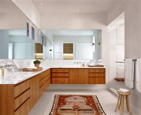 L Shaped Bathroom Cabinets Designs