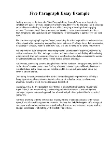 Image result for 5 Paragraph Essay Example