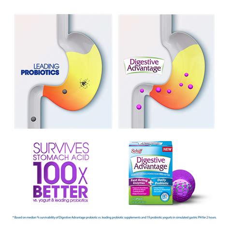 Fast Acting Enzymes Plus Daily Probiotic Capsules, Digestive Advantage ...